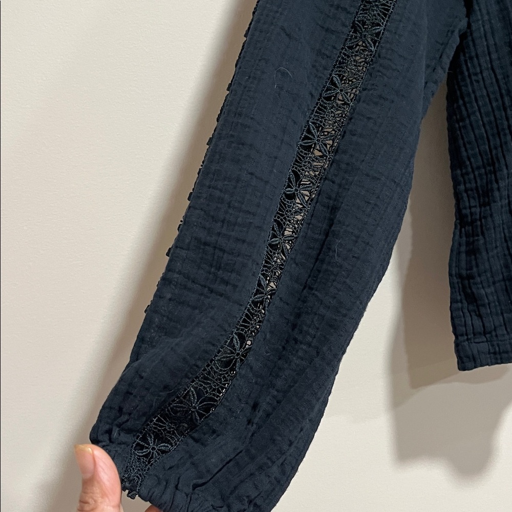 Universal Thread Black Button-Up Blouse - image 3